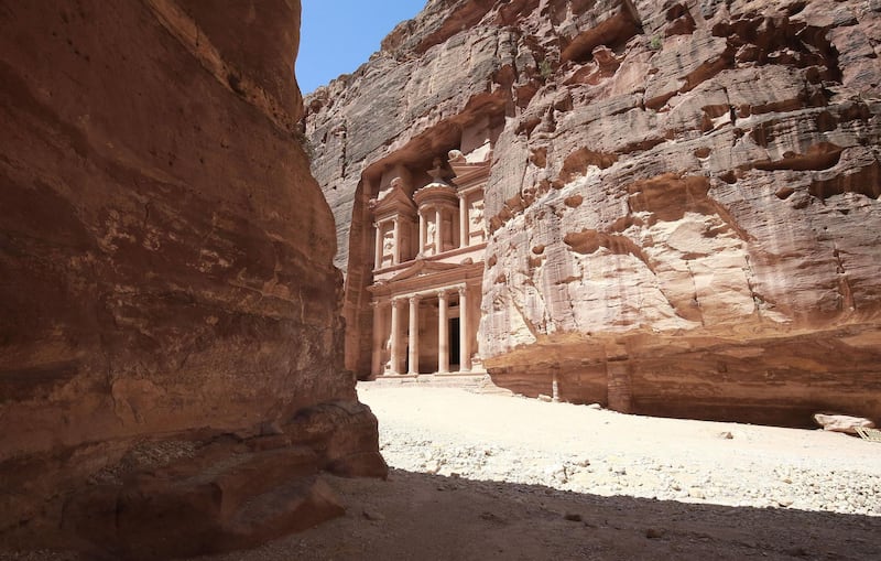 Jordan's ancient city of Petra is pictured empty of tourists amid the Covid-19 pandemic crisis. AFP