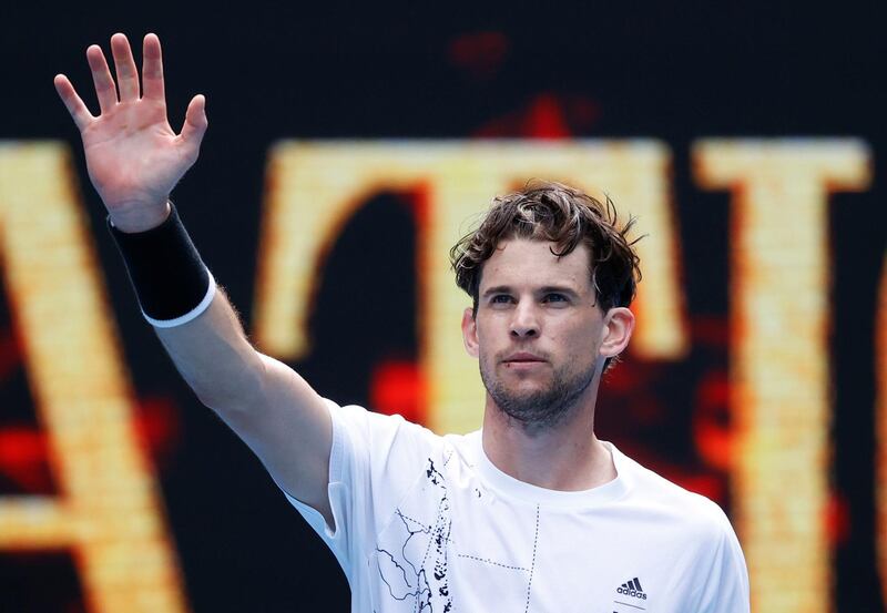 Austria's Dominic Thiem waves to the crowd after defeating Mikhail Kukushkin of Kazakhstan. PA