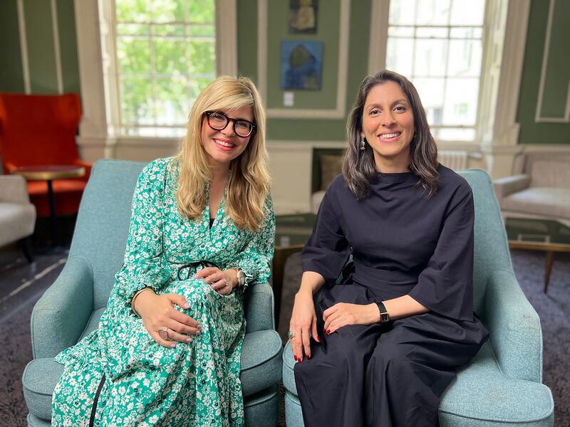 Mrs Zaghari-Ratcliffe speaking to Woman's Hour presenter Emma Barnett for a special edition of the BBC Radio 4 programme in May. PA