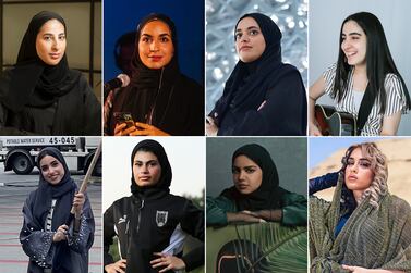 Maria Al Khaja, Maryam Al Shehhi, Maitha Rasheed Alomaira, Sara Al Hashimi, Hajer Al Riyami, Shouq Ali Mohammed Al Ahli, Roudhah Hamad Al Mazrouei and Almas.