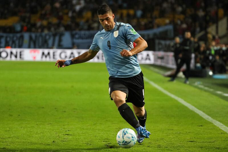 Uruguay's Luis Suarez on the ball. AFP