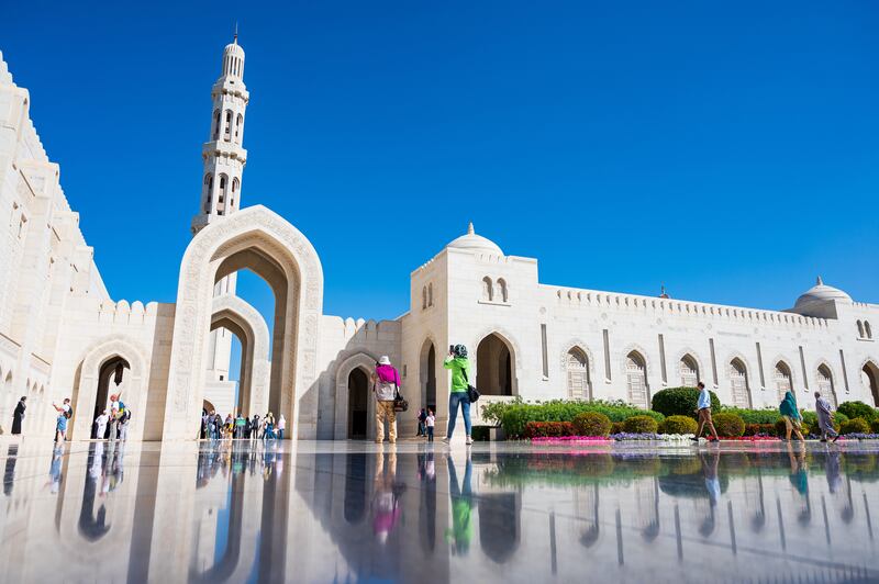 The Sultan Qaboos Grand Mosque in Muscat. Getty