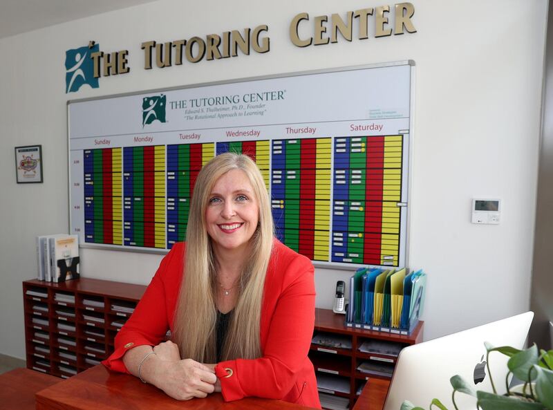 Dubai, United Arab Emirates - April 4th, 2018: Joanna Lynch, Center Director of The Tutoring Centre for a Money & Me feature. Wednesday, April 4th, 2018 at Sustainable City, Dubai. Chris Whiteoak / The National