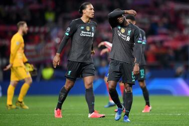 Liverpool midfielder Georginio Wijnaldum after their Champions League defeat at Atletico Madrid. Getty