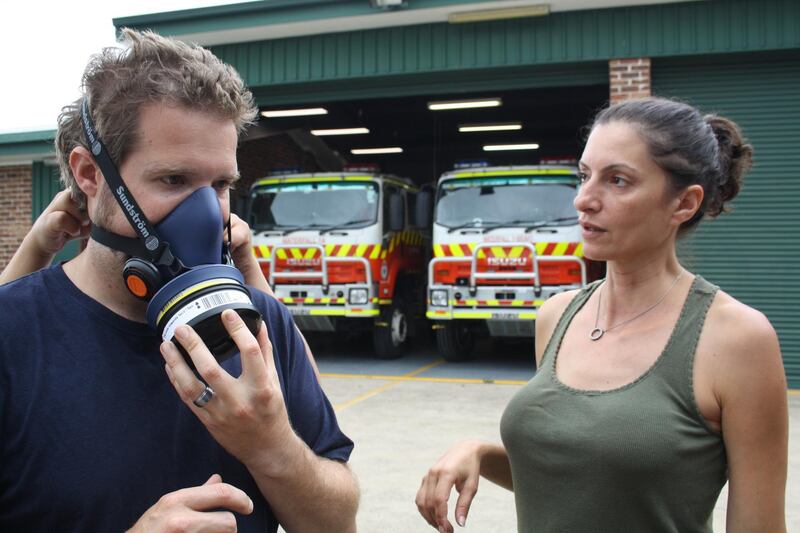 Ophelia Haragli and her friends have raised donations to buy and distribute more than 1,500 high-quality breathing masks to the fire fighters tackling Australia's huge bushfires. Giovanni Torre for The National