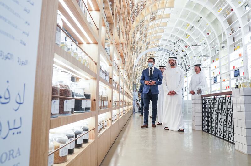 Sheikh Hamdan toured the pavilion of Morocco at Expo 2020 Dubai. Wam