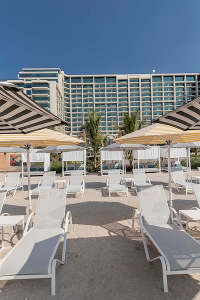 Bel Harbour Beach Club at Marriott Resort Palm Jumeirah. Antonie Robertson / The National


