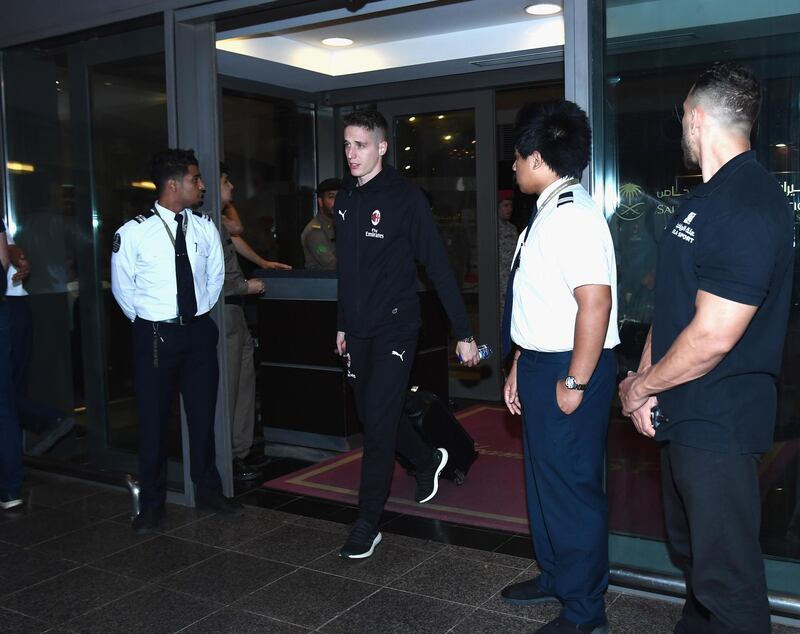 Andrea Conti of AC Milan arrive. Getty Images