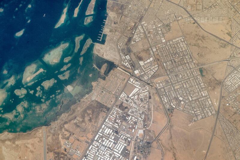 An astronaut captured a photograph of the port city in Jeddah, Saudi Arabia, in 2017.