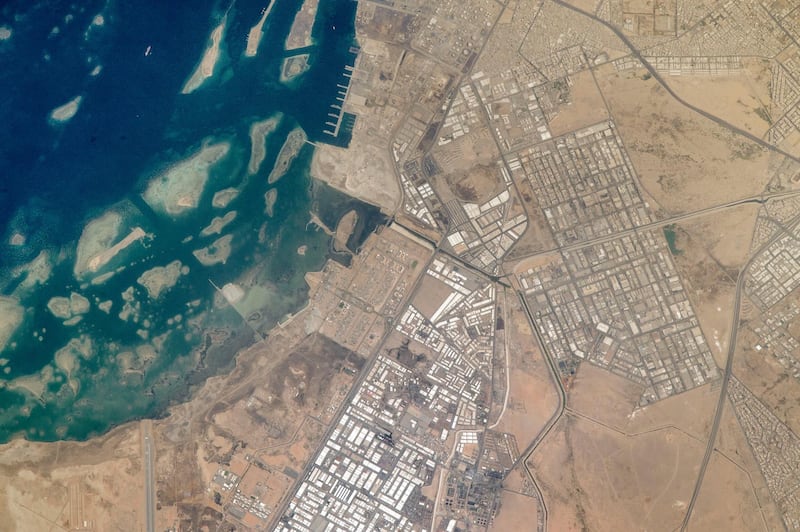 An astronaut captured a photograph of the port city in Jeddah, Saudi Arabia, in 2017.