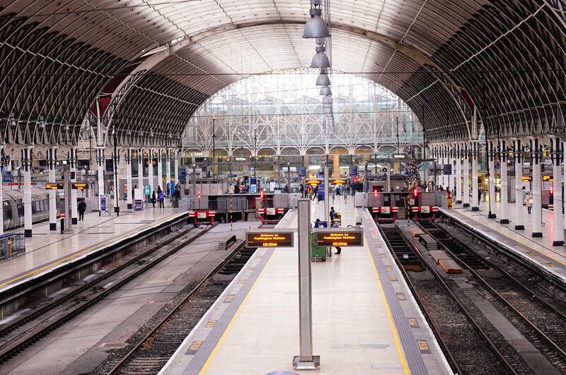 An empty Paddington Station in London. PA