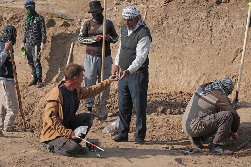 Working with archaeologists from five universities in Iraq, the British Museum team dug out shells and other material from the bottom level of the canals to be carbon-dated. AFP