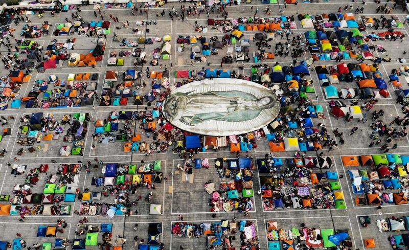 The annual celebrations held at the Basilica of Guadalupe in Mexico City. AFP