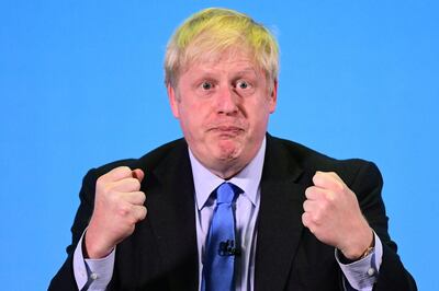 COLCHESTER, ENGLAND - JULY 13: Boris Johnson addresses Conservative Party members during a hustings on July 13, 2019 in Colchester, England. The race between Boris Johnson and Jeremy Hunt to find the next leader of the Conservative Party and Prime Minister is now entering it's final stages. (Photo by Leon Neal/Getty Images)