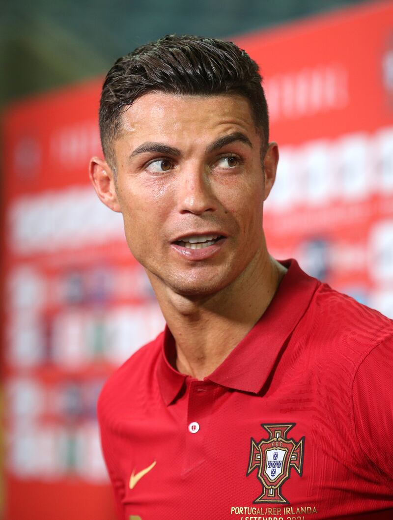 Portugal's Cristiano Ronaldo after the 2022 Fifa World Cup qualifying match against the Republic of Ireland at the Estadio Algarve, Portugal. AFP