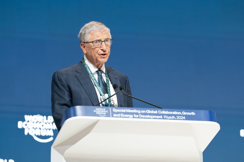 Bill Gates, co-chair of the Bill and Melinda Gates Foundation, spoke at the World Economic Forum in Riyadh, Saudi Arabia, a week before the agreement was reached. EPA