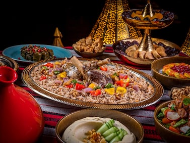 Lamb ouzi and other Arabic dishes are part of many an iftar in Dubai this Ramadan. Photo: Marriot Hotel Al Jaddaf