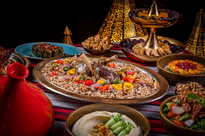 Lamb ouzi and other Arabic dishes are part of many an iftar in Dubai this Ramadan. Photo: Marriot Hotel Al Jaddaf