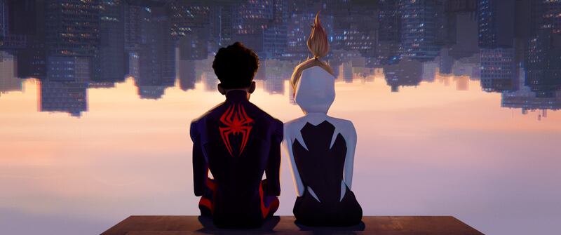 Shameik Moore stars as Miles Morales/Spider-Man, alongside Hailee Steinfeld as Gwen Stacy/Spider-Woman. All Photos: Sony Pictures Animation