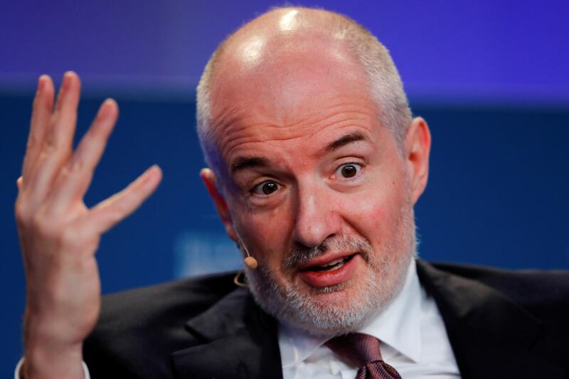 FILE PHOTO: Emmanuel Roman CEO, PIMCO, speaks during the Milken Institute's 22nd annual Global Conference in Beverly Hills, California, U.S., April 29, 2019.  REUTERS/Mike Blake/File Photo
