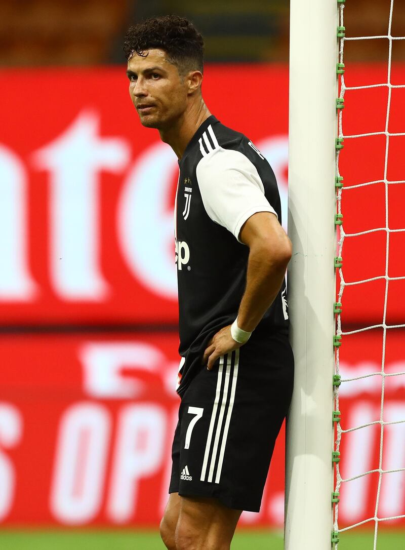 Cristiano Ronaldo of Juventus shows his dejection. Getty