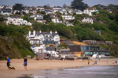 The Carbis Bay Hotel and Beach, the venue for the upcoming Group of Seven leaders summit, in Carbis Bay, U.K., on Thursday, June 3, 2021. The G-7 nations plans to launch a green alternative to China's Belt and Road initiative when the leaders meet at a summit next week, according to two people familiar with the matter. Photographer: Anthony Devlin/Bloomberg