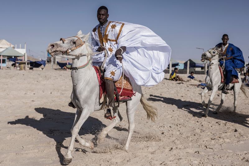 Horse riding on the sands is a popular pursuit in Nouakchott, Mauritania's capital city