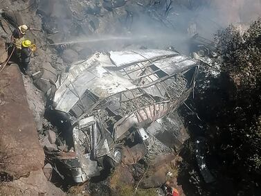 South Africa has launched an investigation after a bus plunged off a bridge in a mountain pass. EPA