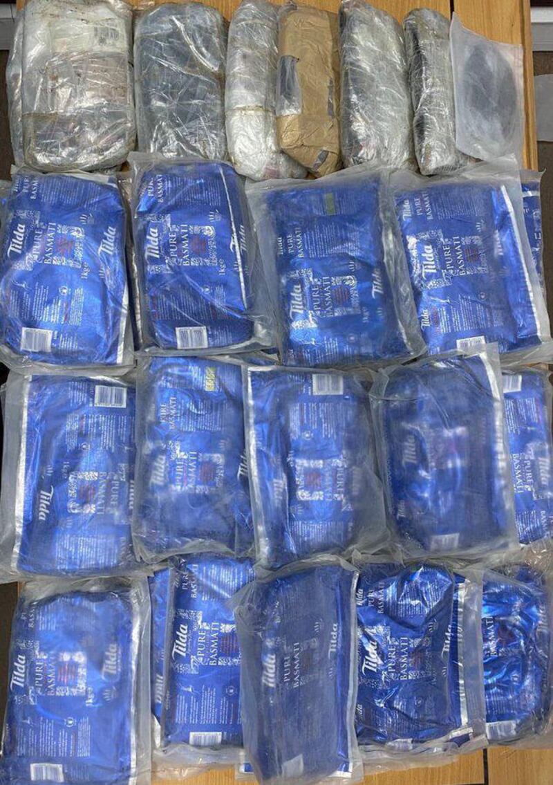 The General Administration for Combating Narcotic Drugs and Psychotropic Substances has arrested three expatriates on charges of smuggling and trafficking in narcotic substances in conjunction with an international gang, and seized their possession (41,282) kilograms of crystal drug, and the legal procedures are being completed against them. courtesy: Royal Oman Police twitter