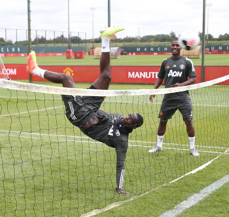 MANCHESTER, ENGLAND - JULY 24: (EXCLUSIVE COVERAGE) Eric Bailly of Manchester United in action during a first team training session at Aon Training Complex on July 24, 2020 in Manchester, England. (Photo by Matthew Peters/Manchester United via Getty Images)