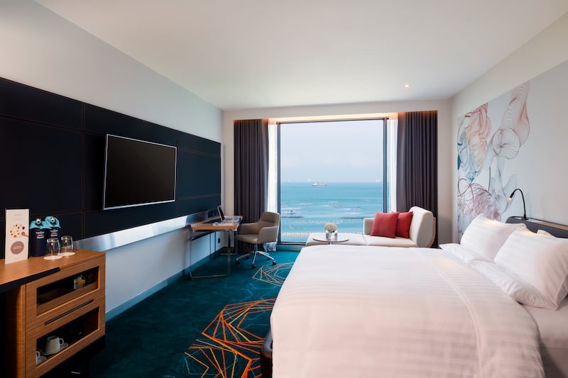 A deluxe king room at Novotel Marina Sriracha. Photo: Novotel