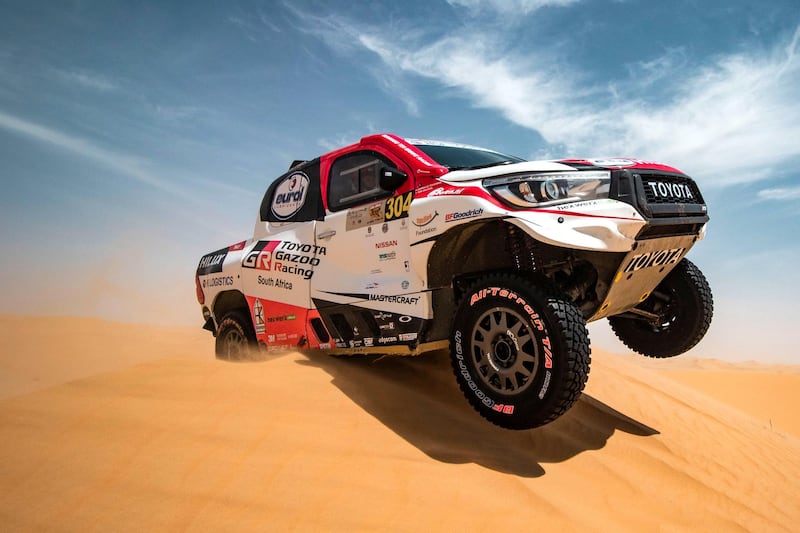 Bernhard Ten Brinke is second after the first day of the cars category of the Abu Dhabi Desert Challenge.