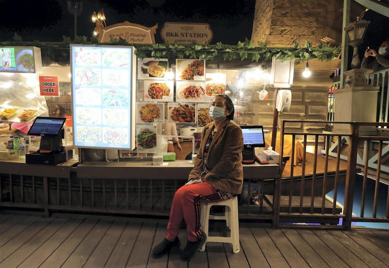 Dubai, United Arab Emirates - Reporter: Janice Rodrigues. Lifestyle. Food. Mala Noodles by Zaab Zaab on the Floating Market. Food vendors from all over the world at Gobal Village. Dubai. Sunday, January 17th, 2021. Chris Whiteoak / The National