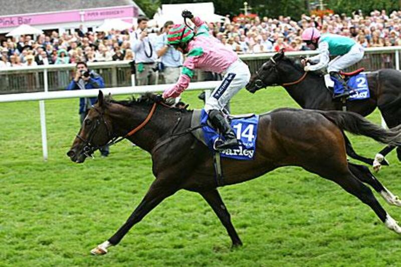 Hayley Turner and Dream Ahead won the Darley July Cup at Newmarket.