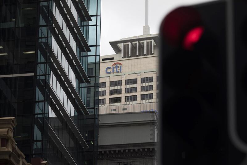 The Citigroup Inc. logo atop a building in Sydney, Australia, on Friday, April 16, 2021. Citigroup plans to exit retail banking in 13 markets across Asia and the Europe, Middle East and Africa region. Photographer: Brent Lewin/Bloomberg