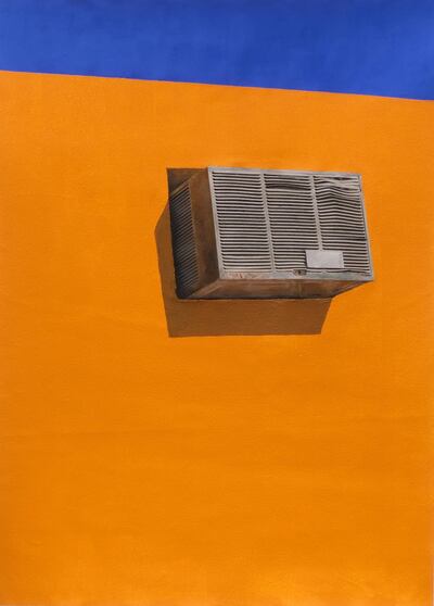 'Neighbors' by Mohammed Kazem, one of his new paintings on show at Galerie Isabelle van den Eynde