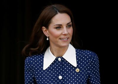 Britain's Catherine, Duchess of Cambridge, leaves Bletchley Park after viewing a D-Day Exhibition in Milton Keynes, Britain May 14, 2019. REUTERS/Henry Nicholls