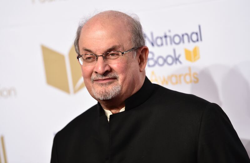 Salman Rushdie at the 68th National Book Awards Ceremony in November 2017 in New York. AP