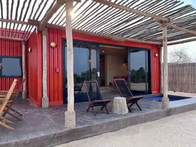 A two-bedroom cabin at Al Mugheirah Resort. Photo: Tamara Clarke