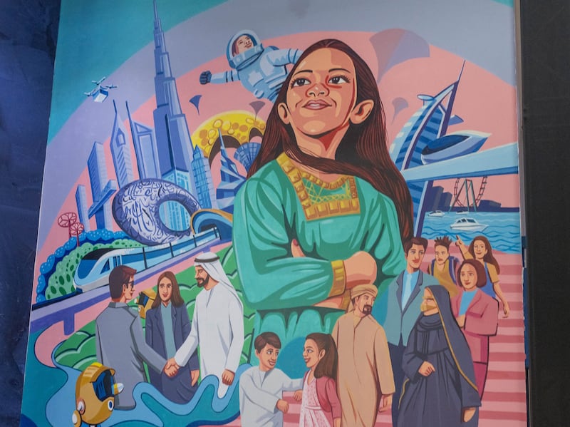My Dubai, My Confidence by Sudheer Perinjat, winner of the Waterfront Market Murals and Art Competition. Photo: Issa Alkindy for The National