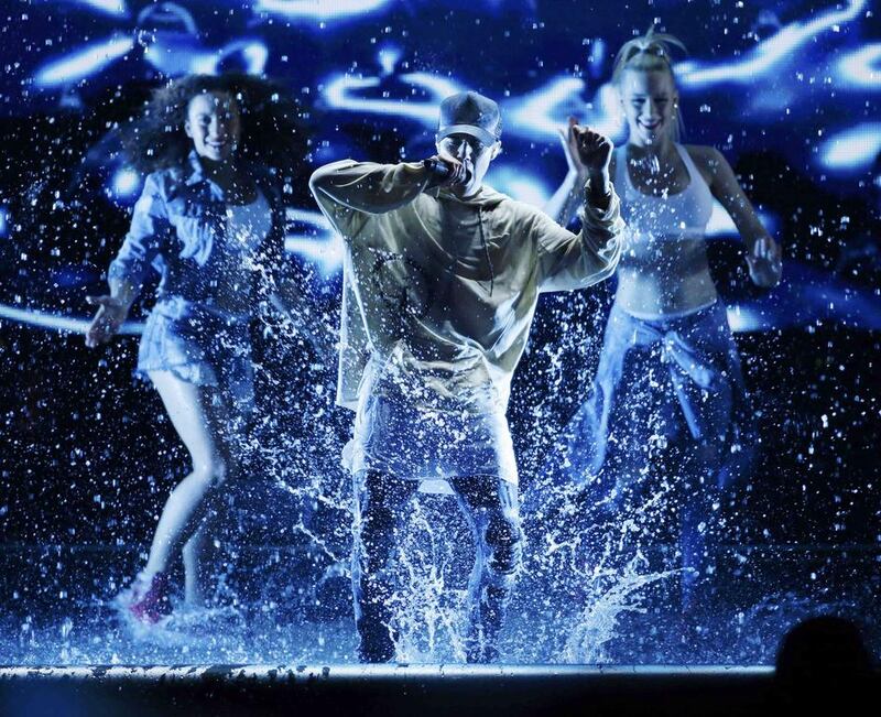 Justin Bieber performs at the 2015 American Music Awards in Los Angeles. Bieber has enlisted dubstep producer Skrillex to help reinvent his sound. Mario Anzuoni / Reuters