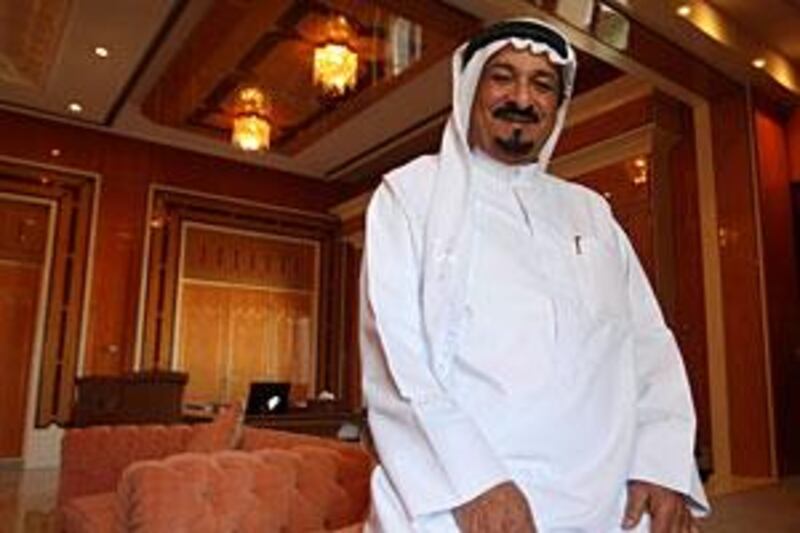 Sheikh Humaid bin Rashid, the Ruler of Ajman, at the Emiri Court.
