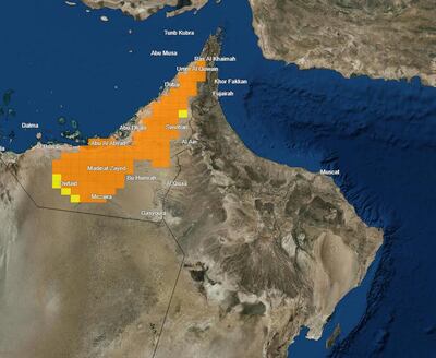 The NCM issued a blanket fog warning for most of the UAE today.