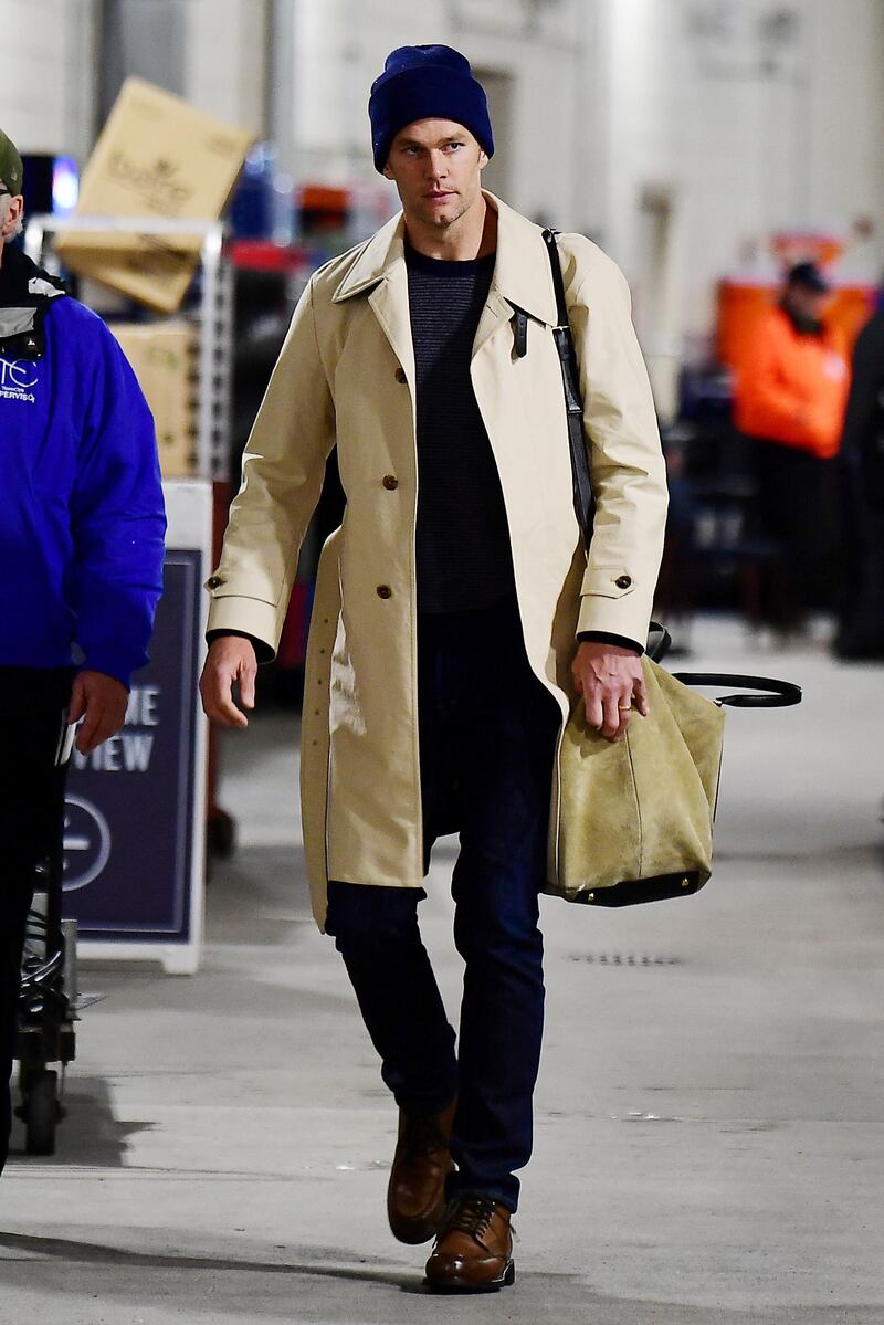 Brady arrives at Gillette Stadium on November 24, 2019, in Foxborough, Massachusetts. AFP