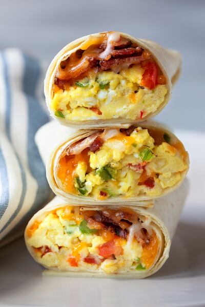 The ingredients of a fry-up can be wrapped in a tortilla for a Mexican riff on the classic dish. Getty Images