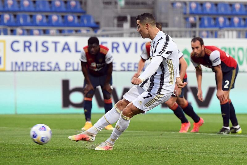 Ronaldo scores Juve's second goal from the penalty spot. Reuters