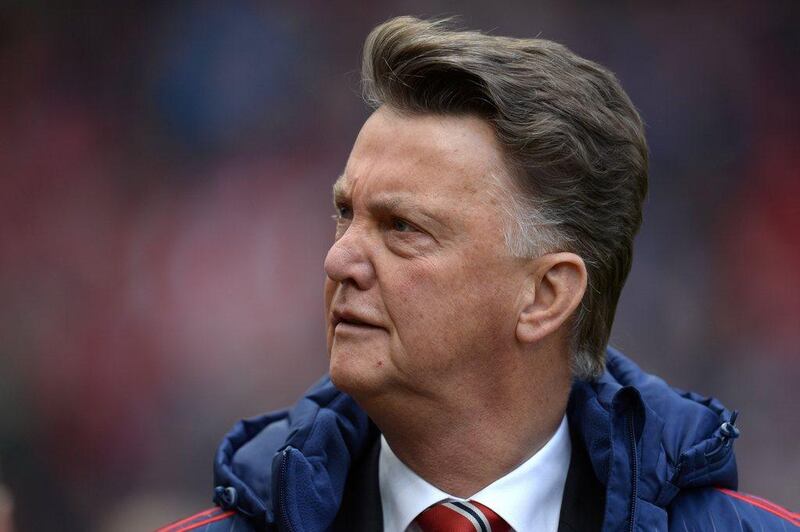 Manchester United manager Louis van Gaal shown before his team's Premier League win over Aston Villa last weekend. Oli Scarff / AFP / April 16, 2016