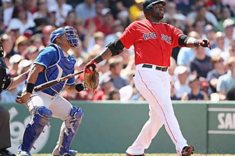 David Ortiz, of the Boston Red Sox, right, finished May with 10 homers and 27 RBI.