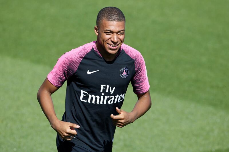 Mbappe during training. Reuters