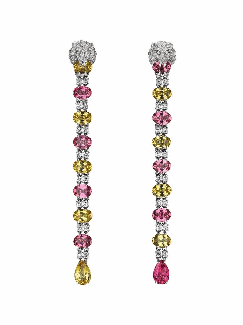 Earrings from Gucci's first ever high jewellery collection, Hortus Deliciarum